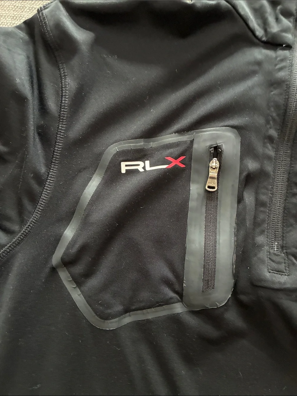 Ralph Lauren RLX Black Lightweight Quarter-Zip Shirt Jacket